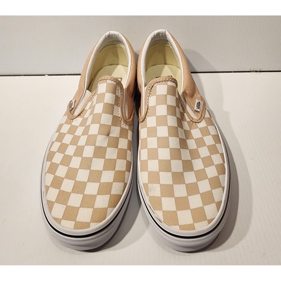 Vans Other - Vans Classic Slip On White Checkered Shoes Mens Size 8 Womens Size 9.5